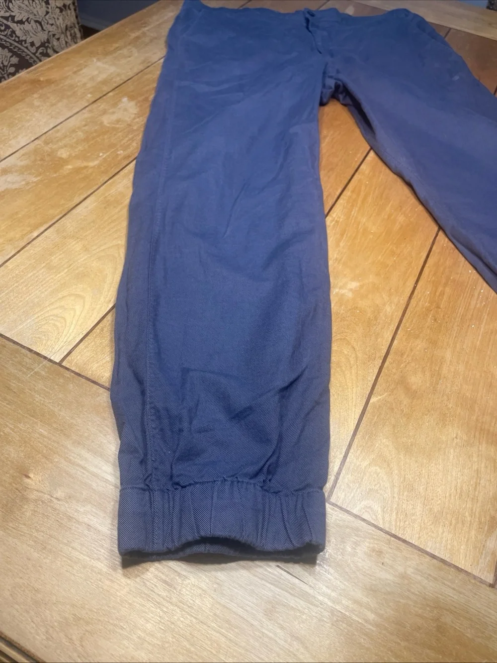 Mack Weldon Navy Stretch Chino Drawstring Pants Tapered Size XL Casual Comfort